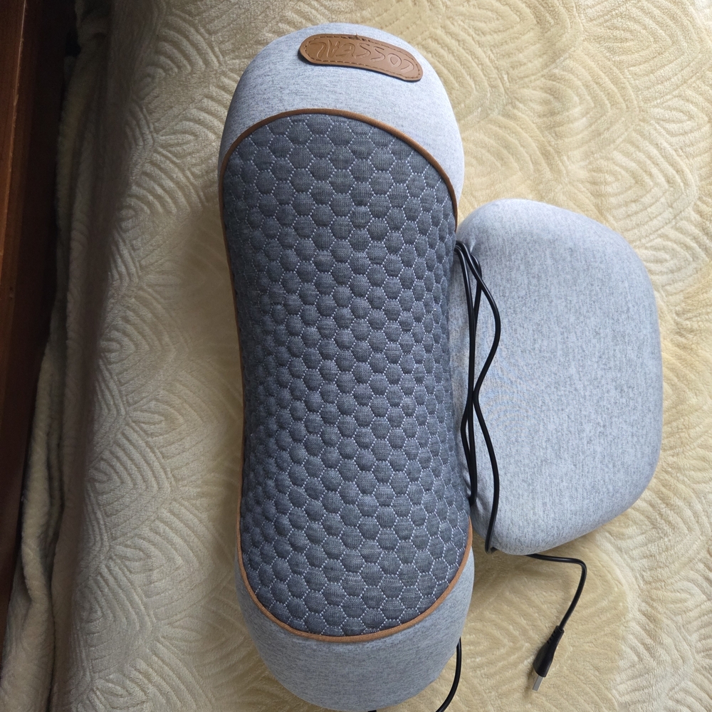 Gray Massager Pillow with Cord